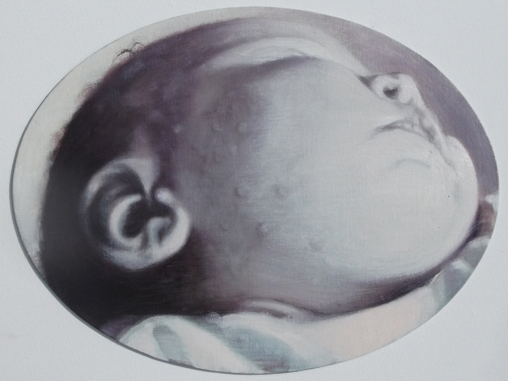 Sleeping Baby, painting by Rosalind Faram