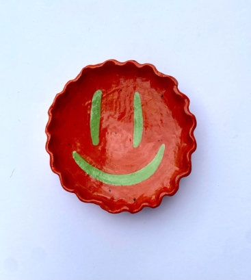 Smiley dish (orange & green) thumbnail